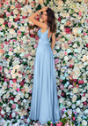 Clarisse 810130 Flowing Evening Gown With Slit