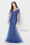 Montage by Mon Cheri 122908 Jewel Illusion Neck Long Dress