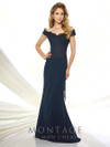 Montage by Mon Cheri 116937 Off Shoulder Beaded Chiffon Gown