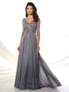 Montage by Mon Cheri 116950 V-Neck Three-Quarter Sleeve Gown