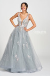 Colette by Daphne CL12213 Deep V Back Tulle Lace Ballgown