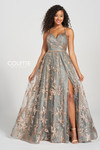 Colette by Daphne CL12218 V-neck Neck Glitter Tulle Gown