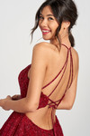 Colette by Daphne CL12221 Halter Neck Beaded Lace Gown