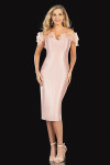 Terani Couture 2021C2604 Off Shoulder Knee-Length Dress