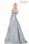 Terani Couture 2021E3572 Off Shoulder Short Sleeve Long Gown