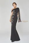 Terani Couture 1921E0169 Asymmetrical Off Shoulder Gown