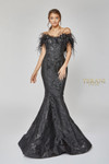 Terani Couture 1921E0136 Feather Strapless Evening Gown