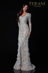 Terani Couture 2111GL5021 A-Line 3D Flowers Pageant Gown