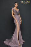 Terani Couture 2011GL2214 Beaded Fringe Ombre Pageant Gown