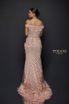 Terani Couture 1922GL0682 Off Shoulder Floral Fitted Gown