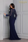 Terani Couture 2111M5277 Long Sleeve Beaded Sheath Long Gown