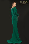 Terani Couture 2021M2988 Long Sleeves Trumpet Long Dress