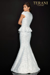 Terani Couture 2011M2166 Cap Sleeved Stretch Jacquard Gown