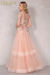 Terani Couture 1722M4354 Long Sleeve V-Neck Beaded Gown