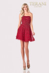 Terani Couture 2111P4250 Embellished Strapless A-Line Dress