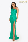 Terani Couture 2011P1066 One Shoulder High Slit Prom Dress
