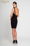 Terani Couture 1721C4014 High Neck Chain Knee Length Dress