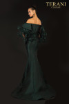 Terani Couture 2021E2796 Off Shoulder Fitted Bodice Dress