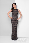 Terani Couture 1712E3285 Sleeveless High Bateau Neck Gown