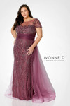 Ivonne D by Mon Cheri 122D62 Short Sleeve Embellished Dress Ivonne D by Mon Cheri 122D62 Short Sleeve Embellished Dress