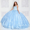 Princesa by Ariana Vara PR12268 V-Neck 3D Flowers Ballgown