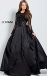 Jovani 46066 Beaded Bodice Long Sleeve Long Evening Ballgown