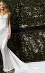 Jovani JB03910 Sleeveless Cowl Neck Fitted Bridal Dress