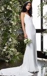 Jovani JB2507 Sleeveless Spaghetti Strap V-neck Bridal Dress