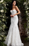 Jovani JB02836 Floral Appliques Embroidered Bridal Dress