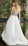 Jovani S64123 Long Overskirt Beaded Short Wedding Dress