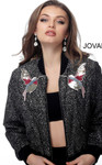 Jovani M61448 Embellished Contemporary Bomber Jacket