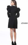 Jovani M1647 Long Sleeve High Neck Corset Cocktail Dress