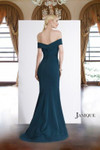Janique 1936 Off Shoulder Ruffled Accent Mermaid Long Gown
