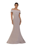 Janique 2933 Off Shoulder Stretch Glitter Long Mermaid Gown