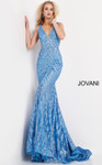Jovani 03570 Sleeveless Plunging Neck Embellished Prom Dress