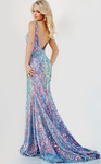 Jovani 08099 Sleeveless V-neck Open Back Floor Length Dress