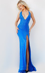 Jovani 08336 Plunging V-neck Sequin Beaded Prom Dress