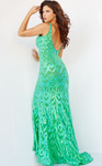 Jovani 23027 Sleeveless Low V-neck Sheath Prom Long Dress
