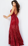 Jovani 09693 Sleeveless Plunging Neck Embellished Dress