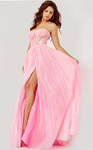 JVN by Jovani JVN07434 Strapless Tie Back Floor Length Gown