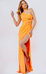 JVN by Jovani JVN08587 Sleeveless One Shoulder Ruched Dress