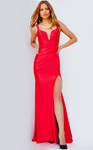 JVN by Jovani JVN24198 Sleeveless Low Back High Slit Dress