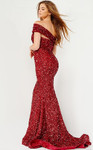 JVN by Jovani JVN23116 Sleeveless One Shoulder Sequin Dress