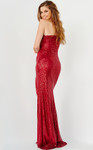 JVN by Jovani JVN23784 Embellished One Shoulder Sequin Dress