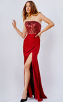 JVN by Jovani JVN24335 Embellished Strapless Dress