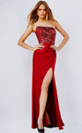JVN by Jovani JVN24335 Embellished Strapless Dress