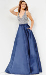 JVN by Jovani JVN08473 Sleeveless Embellished V-Neck Gown