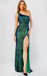 JVN by Jovani JVN23569 Sleeveless One Shoulder Sequin Gown
