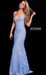 Jovani 48994 Sleeveless V-Neck Perri Lace Fitted Prom Dress