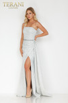 Terani Couture 2011E2105 Strapless Pleated Evening Long Gown